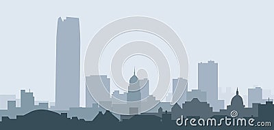 Oklahoma City Skyline Vector Illustration