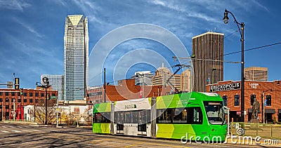 The Oklahoma City Streetcar Editorial Stock Photo