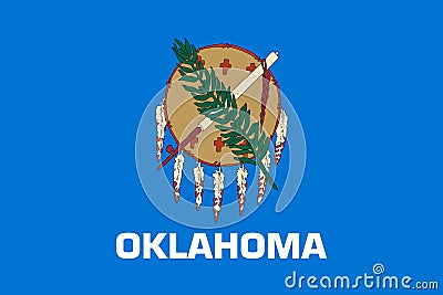 Oklahoma state flag. Vector illustration Vector Illustration