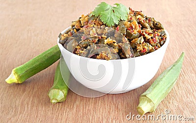 Okra Curry Stock Photo