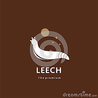 animal leech natural logo vector icon silhouette Vector Illustration