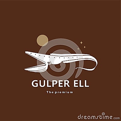 animal gulper ell natural logo vector icon silhouette Vector Illustration