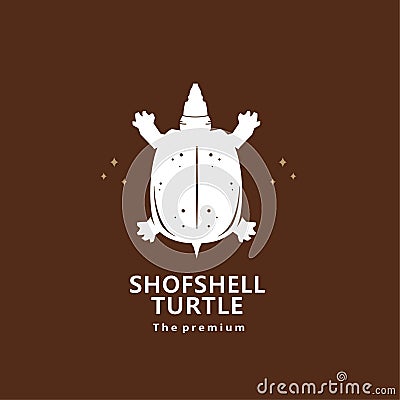 vintage retro hipster shofshell turtle logo vector outline silhouette Vector Illustration