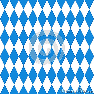 Oktoberfest background. Bavarian flag pattern. Vector Illustration