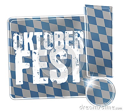 Oktoberfest Bavaria Button Icon Design Editorial Stock Photo