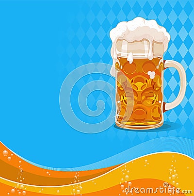 Oktoberfest beer background Vector Illustration