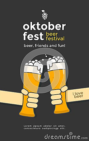 Oktoberfest beer festival Vector Illustration