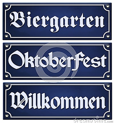 Oktoberfest Biergarten Sign Stock Photo