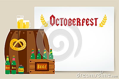 Oktoberfest celebration vector background poster Vector Illustration