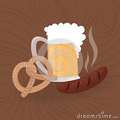 Oktoberfest food Vector Illustration