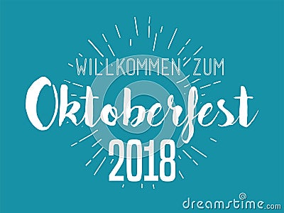 Oktoberfest typography vector design for greeting cards and poster. Beer Festival vector banner. Cartoon Illustration