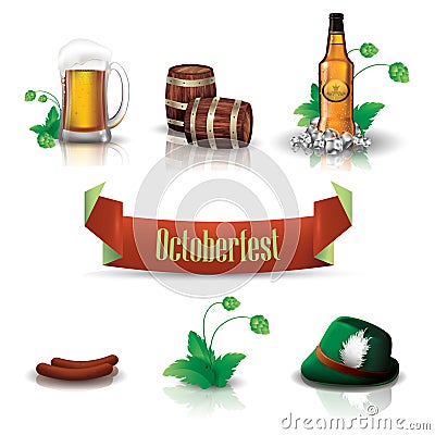 oktoberfest icons. Vector illustration decorative design Vector Illustration