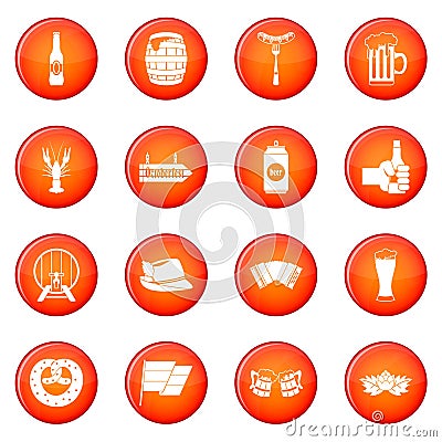 Oktoberfest icons vector set Vector Illustration