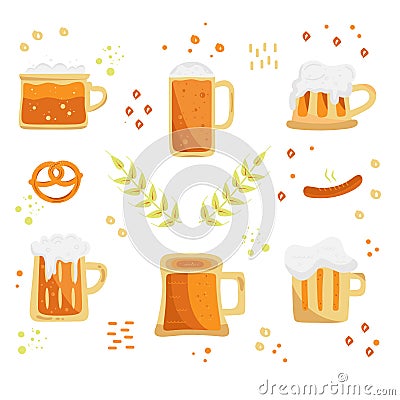 Oktoberfest logotype Beer Festival vector banner. Stock Photo