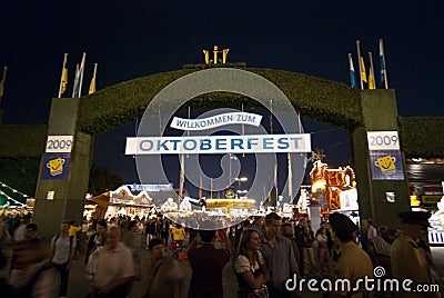 Oktoberfest Main Entrance Editorial Stock Photo