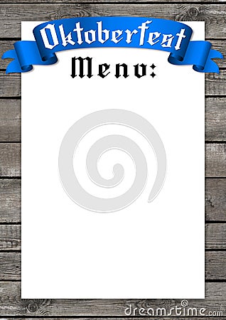 Oktoberfest frame - great as restaurant pricelist Stock Photo