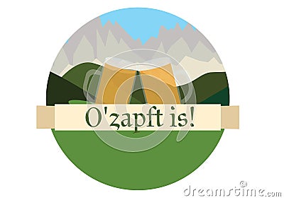 Oktoberfest O`zapft is banner Vector Illustration