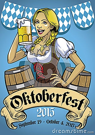 Oktoberfest poster event Vector Illustration