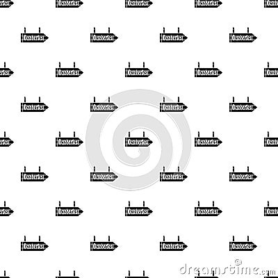 Oktoberfest road sign pattern, simple style Vector Illustration