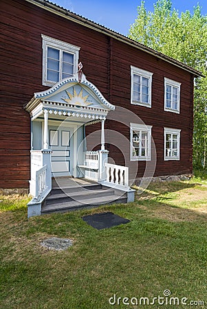 Ol-Anders farm buildings Halsingland Sweden Stock Photo