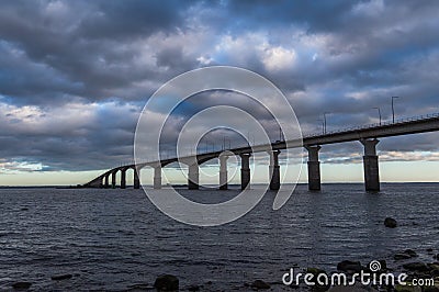 The Oland Bridge, Kalmar, Sweden Stock Photo