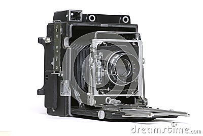 Old 4x5 Film Camera Stock Photo