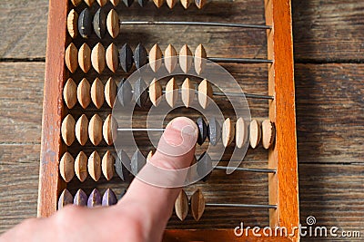 Old abacus Stock Photo