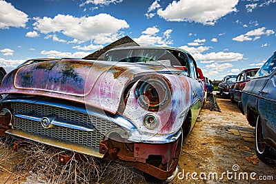 Old abandoned cars Stock Photo