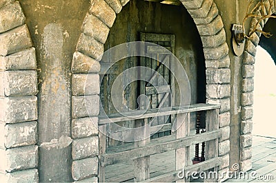 The old abandoned deserted city. Stock Photo
