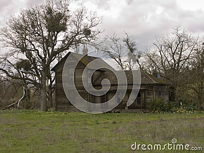 Old Abandoned Farm House Stock Photo