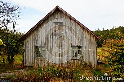 Old abandoned farm house, Norway Stock Photo