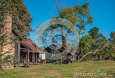 Old abandoned farmstead Stock Photo