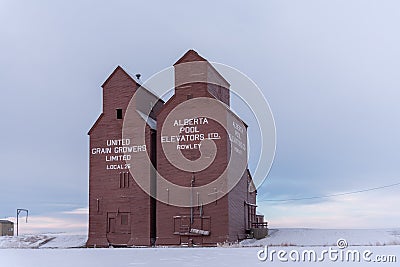 Old abandoned grain elevator, Rowley Editorial Stock Photo