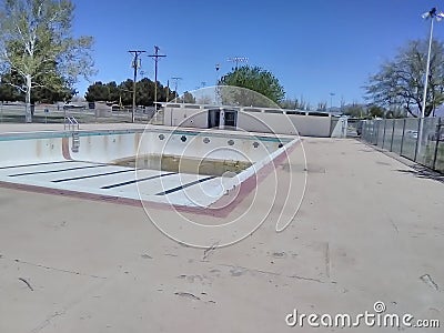 Old abandoned pool Editorial Stock Photo