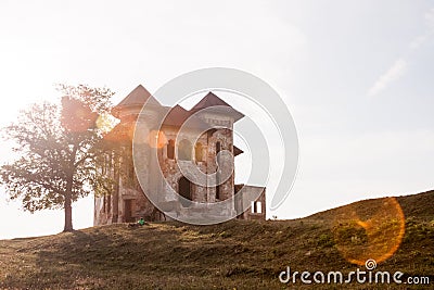 Old, abandoned, ruined house Stock Photo