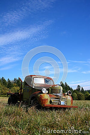 Old Abandoned Rusted Truck Stock Photo