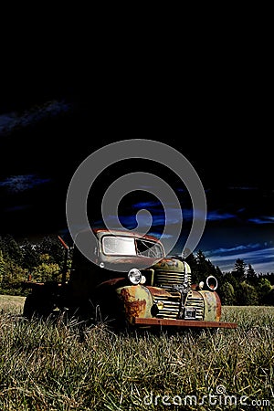 Old Abandoned Rusted Truck Stock Photo