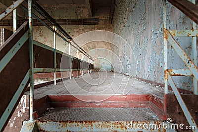 Old Abandoned staircase Stock Photo