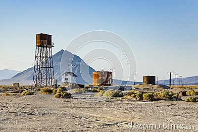 Old abandonned Borax factory Stock Photo