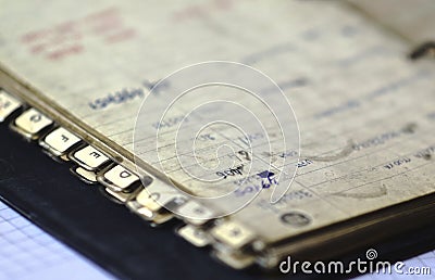 Old address book Stock Photo