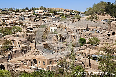 Old adobe houses in Rayen, Iran Stock Photo