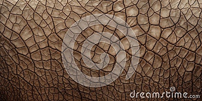 Old African Elephant Skin Background. Fauna Pattern. Animal Wrinkled Texture. Wildlife And Safari Concept. AI generated Stock Photo