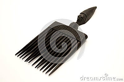 Old african sculptured comb Stock Photo