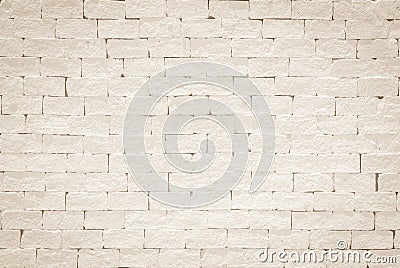 Old aged rough brick wall texture background painted in light beige color in grunge style Stock Photo