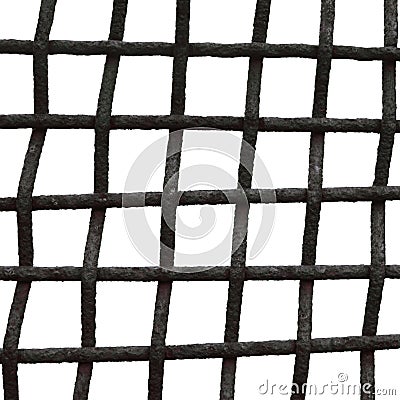 Old Aged Weathered Rusty Wire Mesh Grid Cage Fence Grating Pattern, Grungy Large Detailed Textured Macro Closeup, Grunge Stock Photo