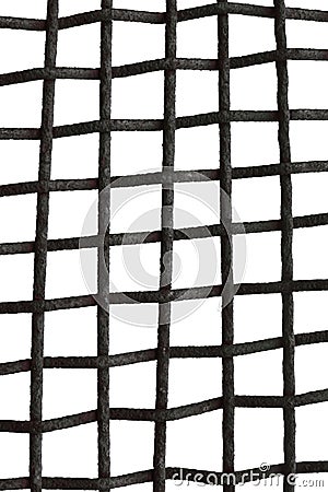 Old Aged Weathered Rusty Wire Mesh Grid Cage Fence Grating Pattern, Isolated Grungy Vertical Large Detailed Textured Macro Closeup Stock Photo