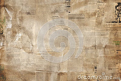 Old and ages newspaper pattern, journal texture Stock Photo