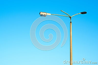 Old ailing GDR streetlight in Magdeburg Stock Photo