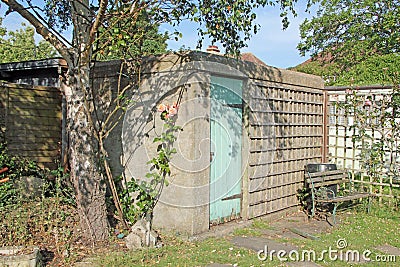 Old Air Raid Shelter Stock Photo