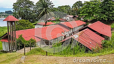 The old Albert Schweitzer Hospital, part of his humanitarian mis Editorial Stock Photo